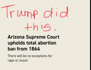 Ana Navarro Instagram - No matter how much he tries to disassociate himself from these disastrous, archaic rulings on reproductive rights, this is all thanks to Trump and his SCOTUS appointments. Just a few days ago, he was taking credit for it. Now, he wants to distance himself from consequences like this. But we will not let him.