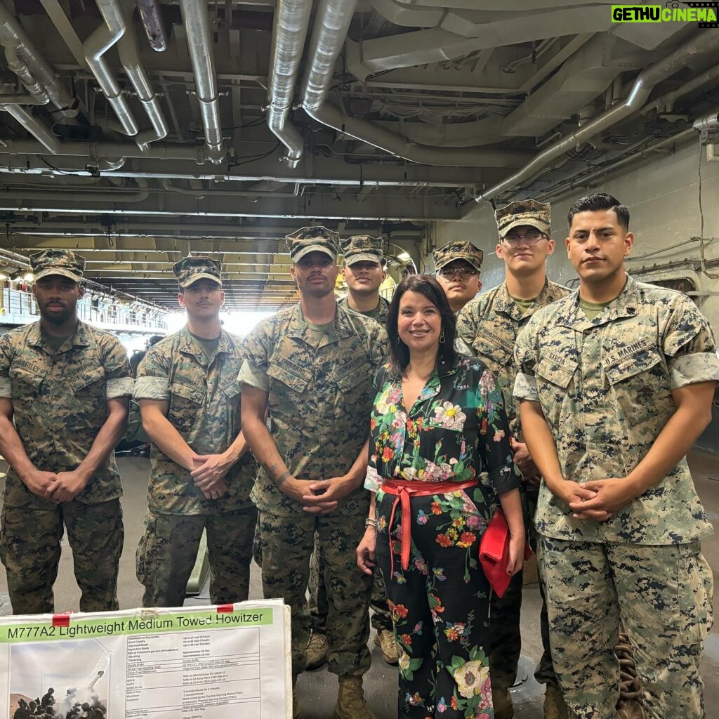 Ana Navarro Instagram - Was honored to attend a reception on the @ussbataan celebrating the first #fleetweek in Miami. It’s always inspiring to see the young men and women serving our country. The @secnav is Carlos Del Toro. He & his family came here fleeing the Castro regime when Carlos was 10 months old. He went on to serve honorably in the Navy for more than two decades. President Biden appointed him the first Cuban-American Secretary of the Navy. Also got the chance to see my friend, @chefirvine who always shows up for our Americans in uniform. There are over 7,000 sailors and marines in Miami this week. I hope we’re making them feel welcome.