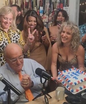 Ana Navarro Instagram - Oooh. This is so delicious. Rudy Giuiliani has been holed-up, hiding from servers in the AZ case. They showed up time and again to serve him at his homes, and never got past the doormen. Last night, during his 80th birthday party, and just an hour after he’d taunted AZ authorities, THEY GOT HIM! They were finally able to serve his ghoulish ass. Happy birthday, Rudy. You ruined the lives of those two election workers in Georgia and helped endanger Democracy. So no, I’m not shedding any tears for you. 🎂