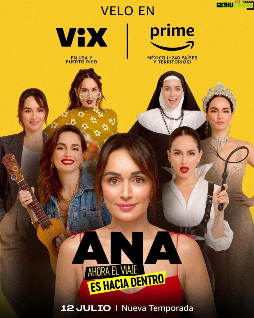 Ana de la Reguera Instagram - Ahora el viaje es hacia dentro. Ana, temporada 3 llega el 12 de julio. Disponible en Prime para México y en ViX para EE.UU. Puerto Rico.