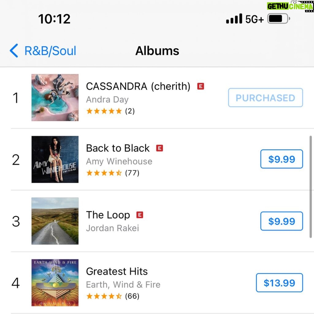 Andra Day Instagram - The album CASSANDRA (Cherith) is finally out on all platforms!!! 🙏🏽🎊🎉💕🥹😩😭🙌🏽 #1 on Apple Music RnB Albums chart! 😱😭 congrats to all my collaborators, y’all mean the world to me! Impossible without all of you. Can’t believe it’s been 9yrs. I am in awe of and so grateful for the love we have already received on this record. Thank you to @nprmusic @nytimes and everybody who’s already showing so much love, I’m a mess right now because of y’all. Thank uu🙏🏽💕I pray y’all listen and love, find ur faves, rewrite, sing all the wrong words loud, and I pray as u go on this journey with me, it helps you on ur own. Love y’all so much God bless Ephesians 3:20-21