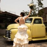 Andrea Torre Instagram - Me quiero volver a casar, que dices @pedrodepinedo ? Otra fiesta?💃🏻🕺🏻 😍🥰😘❤️❤️ TeAmo #Pop . 👗 de @auroraares 📸 de @alfonsoramza . #ATH🍄 #andreatorre #FelizAniversario #14añosjuntos #