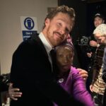 Angélique Kidjo Instagram – Warming up at the @royalalberthall with one of my heroes #benedictcumberbatch for the great @letterslive event, reading my own letter to the girls of Benin!
Tomorrow, showtime!!!