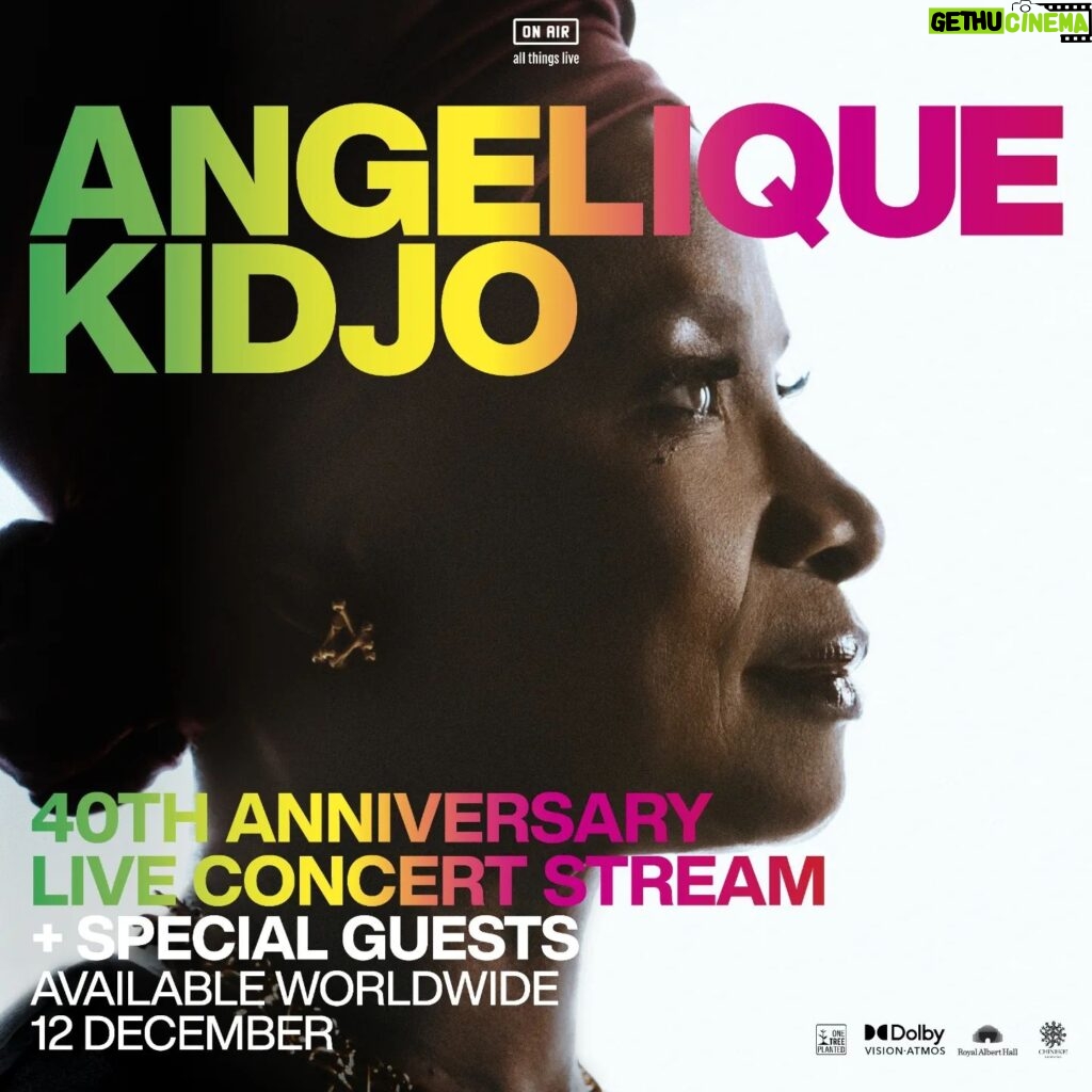 Angélique Kidjo Instagram - Dance, sing and feel the enchantment of one of the world's most famous venues at home! 💃🏿 My live concert stream from the @royalalberthall with @OnAirEvents is coming to your screens in less than 2 weeks. From the 12th of December, you will be able to watch the performance in 4K UHD with Dolby Vision and Dolby Atmos. Learn more in bio!