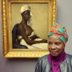 Angélique Kidjo Instagram – Visiting the magnificent “Joconde Noire” at the @museelouvre this morning! 
“Portrait of a Black Woman.” 1800
Marie-Guilhelmine BENOIST, née DE LAVILLE-LEROULX
Paris, 1768 – Paris, 1826
Oil on canvas
The painter, a gifted pupil of J.-L. David, took a bold stance with this dark-skinned figure – an unusual, rarely taught exercise that was held in low regard. The grave expression, calm pose and bare breast give the anonymous model the nobility of an allegory – perhaps of slavery, recently abolished.