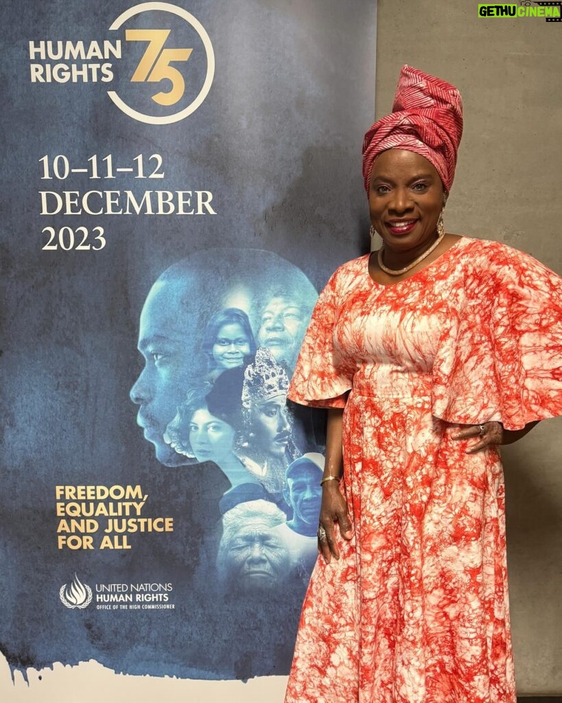 Angélique Kidjo Instagram - Celebrating the 75th anniversary of the Declaration of Human Rights in Geneva today as a @unicef Goodwill Ambassador! @unitednationshumanrights #humanrights75 Those rights are more needed than ever today!