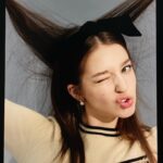 Angelina Danilova Instagram - it was a snowy day, full of joy and fun shooting. an interview for @womanchosun thank you for trusting me.