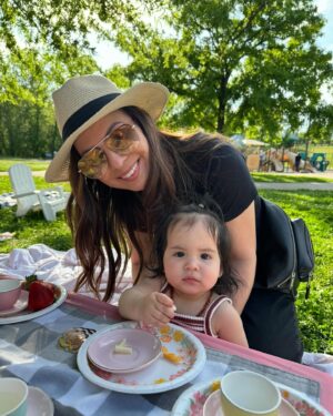 Anjelah Johnson-Reyes Instagram - This was one of the most fun weekends as a mom so far. Rosie’s first time on a swing, first time at the vineyards for a picnic with live music and her first tea party! Then mom and dad went to see a musical for a date night. 🥰❤️ #rosieharlowreyes