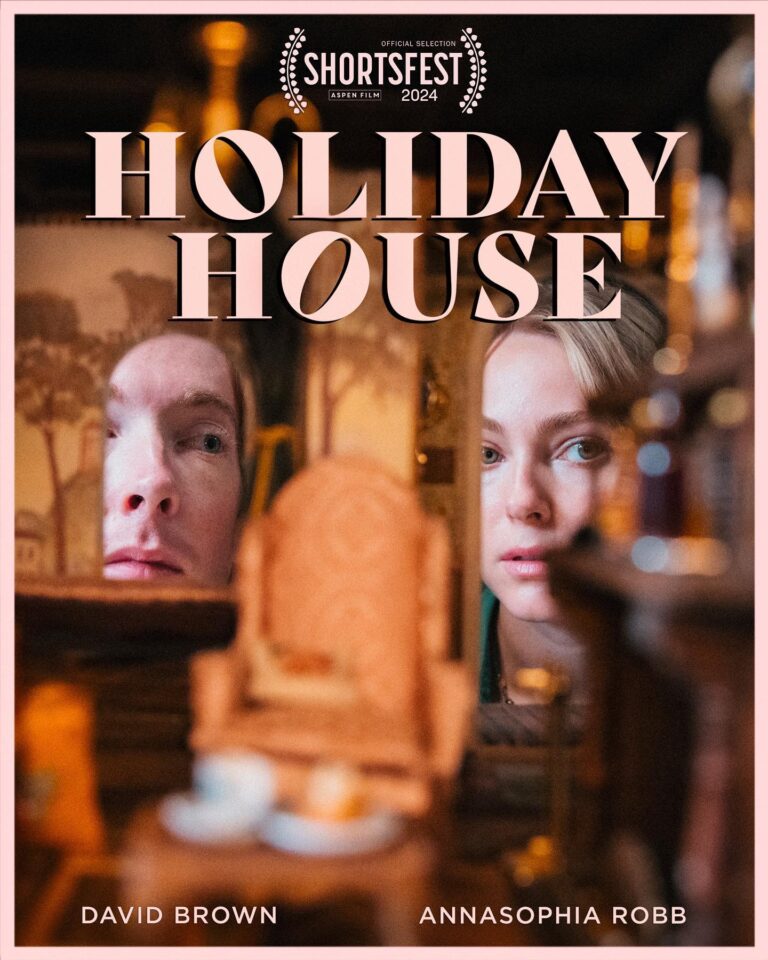 AnnaSophia Robb Instagram - HOLIDAY HOUSE - premiering in 2 weeks at @aspenfilm 🏚️ ⭐️ @annasophiarobb @davidschedule Written/directed by me Shot by @bs_anderson Produced by @mountnjack , me and David EP’s AnnaSophia and @benchgauthier Edited by David Original score @kotomimusic Production coordinator @kasperghostednorway Sound design @romanian_soundbath Sound mixing @danielenriquebonilla Color @kbaycolor 1st AC @hao_cinematographer Grip @samsrichman Featuring @tonimarz @a.beck00 Poster photog @wobby_wob Thanks to many of our friends!!😍