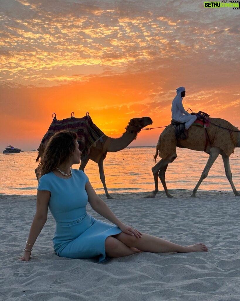 Anna Tsukanova-Kott Instagram - Sunset situation 🌅 🐫