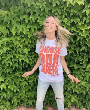 Annabelle Wallis Instagram - If you, like me, are in awe of our amazing carers and NHS workers who are currently holding the UK together, support them with these organic cotton @chooselove X @katherinehamnett t-shirts available  @asos right now. 100% profits will be donated to @thecareworkerscharity and @nhscharitiestogther and matched again by ASOS #chooselove #chooseourcarers #chooseournhs 
Link in bio