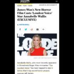 Annabelle Wallis Instagram - Extremely excited about this one. @creepypuppet #JamesWan 💪