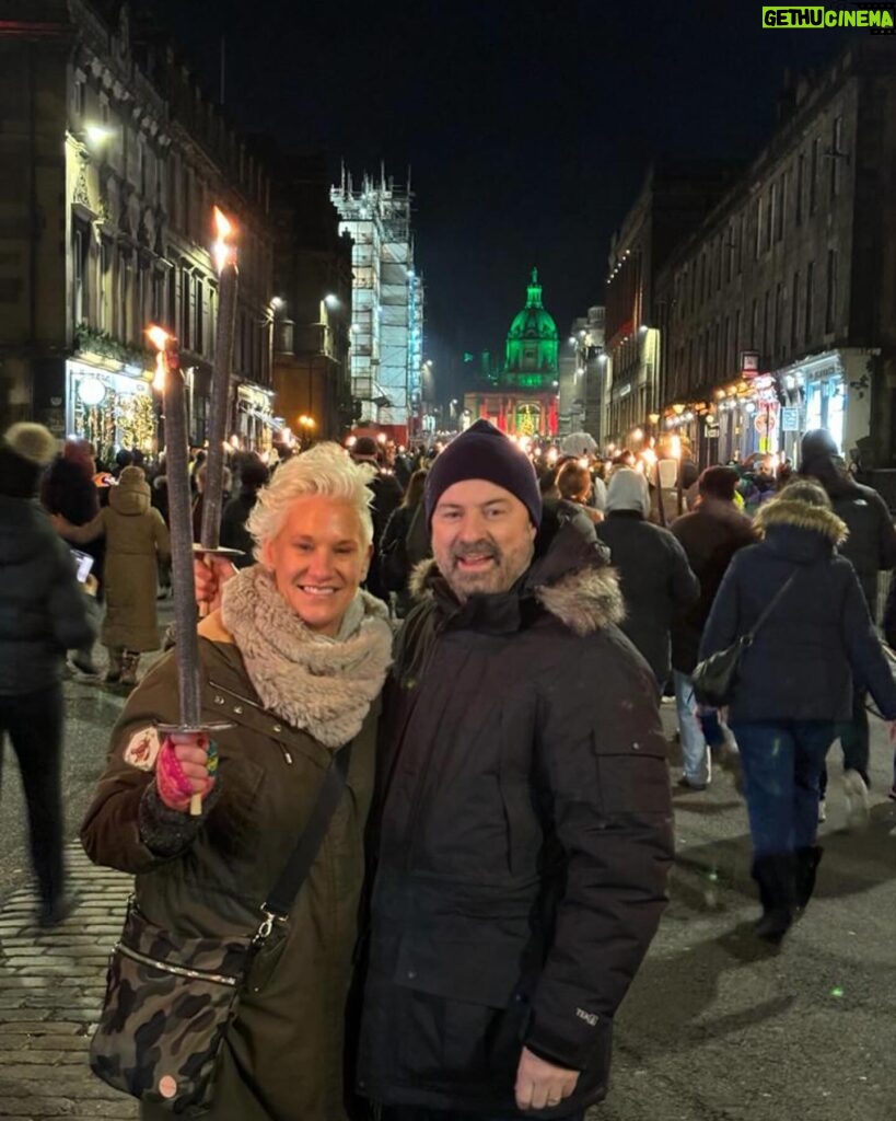 Anne Burrell Instagram - #theclaxtons hit Edinburgh for the Torchlight Procession!!!! Sooooo great meeting up with @sheena_mcg !!! #hogmanay #luckygirl #ilovewhatido #edinburgh