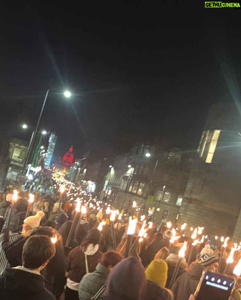 Anne Burrell Instagram - #theclaxtons hit Edinburgh for the Torchlight Procession!!!! Sooooo great meeting up with @sheena_mcg !!! #hogmanay #luckygirl #ilovewhatido #edinburgh