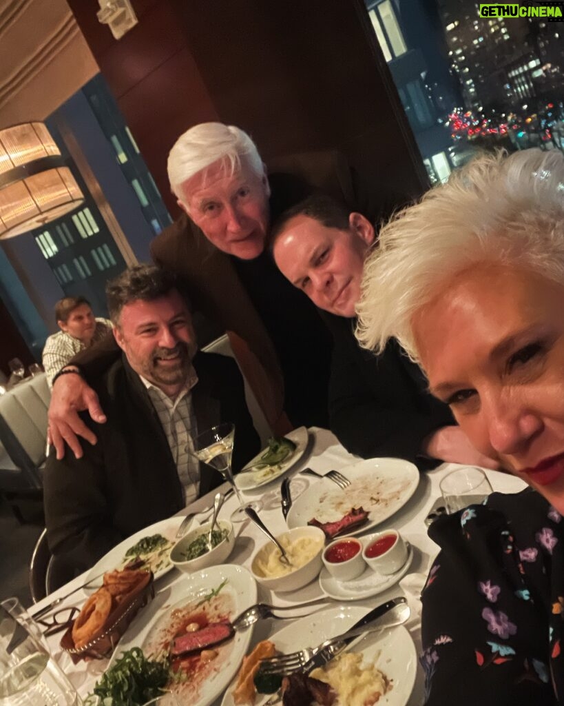 Anne Burrell Instagram - A DELICIOUS dins last night @porterhouse_ny with some of my FAVORITE people!!!! Great food, lots of laughs and great peeps!!! @stuartclaxton @markymeat #mrbrown #theclaxtons #ilovewhatido #luckygirl