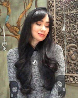 April Jeanette Mendez Instagram - I cut my own bangs so clearly I’m in the middle of an existential crisis but look how cute