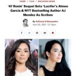 April Jeanette Mendez Instagram – I am unbelievably honored to work with Universal 1440, @ronyuan, and @aimeegarcia4realz on bringing this film to life! 

Thanks for the exclusive announcement @deadline! Link in bio to read more! #47roninsequel