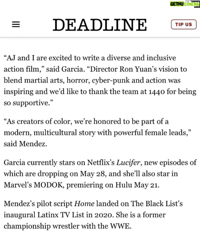 April Jeanette Mendez Instagram - I am unbelievably honored to work with Universal 1440, @ronyuan, and @aimeegarcia4realz on bringing this film to life! Thanks for the exclusive announcement @deadline! Link in bio to read more! #47roninsequel