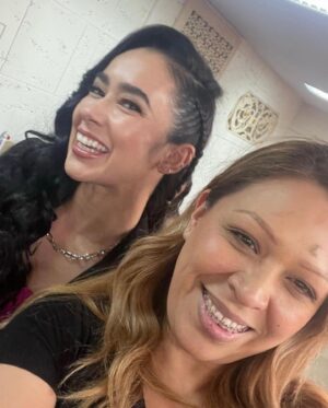 April Jeanette Mendez Instagram - Our wonderful hair & makeup team blesses me with the confidence to be a super dick on national tv again. 

Thank you @makeupartistkenia @alexhairdesigns @adriana.v.garcia and Cassandra for being goddamn wizards and making this shy weirdo feel awesome. @wowsuperheroes