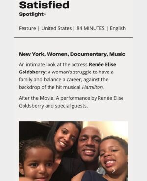 Ariana DeBose Instagram - I think documentary film is one of the most brave and vulnerable art one can make. @reneeelisegoldsberry has always been one of the bravest hearts I know🤍 “Satisfied” is premiering at @tribeca at @beacontheatre  on June 15th. Tix on sale tomorrow! Link in bio. 

I am so proud for her and the team that came together to make this film & honored to be a small part of it.