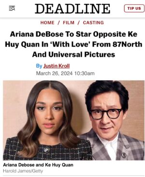 Ariana DeBose Instagram - So excited for this one! Swipe to see how deep my love for @kehuyquan goes.