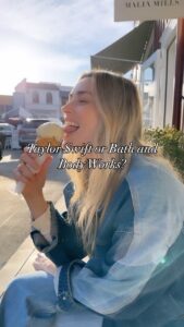 Arielle Vandenberg Instagram - I just wanna know what Sapphire Moon smells like. 🌚 #taylorswift #bathandbodyworks #challenge