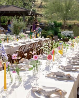 Arielle Vandenberg Instagram - I’ve always dreamed of having an intimate, backyard wedding! And two of our best friends, graciously offered their home! We wanted our wedding to be simple and sweet! And that’s exactly how it was! Bright and delicate flowers sprinkled across the tables. It definitely helped that the entire backyard had white roses in full bloom! (Gods gift saved us thousands of dollars lol). We had a deliciously unique cake that tasted of tres leches and apricot 🤤 (hands down favorite cake I’ve ever had). I’ve always wanted pizza at my wedding, so we hauled a 500 lbs pizza oven into the backyard for fresh amazing pizza! (Should have ate more that night, that’s for sure. 😂) Everyone took home Cutie cookies painted like our favorite girl, Stinky! Love was in the air as the fairy lights above our heads twinkled in the night sky and we danced the night away! ✨

Photos: @christinamcneill 
Video: @whiteinrevery 
Coordinator: @carlyraeweddings 
Dress: @chosenbykyha via @enblanc_la 
Veil: @amsale 
Glam: @afton 
Suit: @paulsmithdesign 
Catering: @madeinitalybistro 
Florals: @floretfloral 
Music: @rickyrocksdrums 
Cake: @kellygraycakes 
Cookies: @cubandcuppy 
Rentals: @lapinataparty 
Venue: @thejasonkennedy @thelaurenkennedy backyard 😍