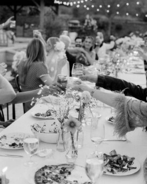 Arielle Vandenberg Instagram - I’ve always dreamed of having an intimate, backyard wedding! And two of our best friends, graciously offered their home! We wanted our wedding to be simple and sweet! And that’s exactly how it was! Bright and delicate flowers sprinkled across the tables. It definitely helped that the entire backyard had white roses in full bloom! (Gods gift saved us thousands of dollars lol). We had a deliciously unique cake that tasted of tres leches and apricot 🤤 (hands down favorite cake I’ve ever had). I’ve always wanted pizza at my wedding, so we hauled a 500 lbs pizza oven into the backyard for fresh amazing pizza! (Should have ate more that night, that’s for sure. 😂) Everyone took home Cutie cookies painted like our favorite girl, Stinky! Love was in the air as the fairy lights above our heads twinkled in the night sky and we danced the night away! ✨

Photos: @christinamcneill 
Video: @whiteinrevery 
Coordinator: @carlyraeweddings 
Dress: @chosenbykyha via @enblanc_la 
Veil: @amsale 
Glam: @afton 
Suit: @paulsmithdesign 
Catering: @madeinitalybistro 
Florals: @floretfloral 
Music: @rickyrocksdrums 
Cake: @kellygraycakes 
Cookies: @cubandcuppy 
Rentals: @lapinataparty 
Venue: @thejasonkennedy @thelaurenkennedy backyard 😍