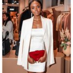Ashleigh Murray Instagram - Set me down gently in a delicate box, pristine, and wrap it tight. I am a gift @maxmara 💖 makeup @killahcamz hair @cynthiaglam
