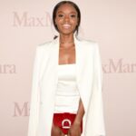 Ashleigh Murray Instagram - Set me down gently in a delicate box, pristine, and wrap it tight. I am a gift @maxmara 💖 makeup @killahcamz hair @cynthiaglam