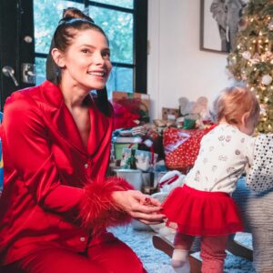 Ashley Greene Instagram - Christmas was a success. And yes - the last photo is of us in a Santa clause for dogs photo.... she loved it.