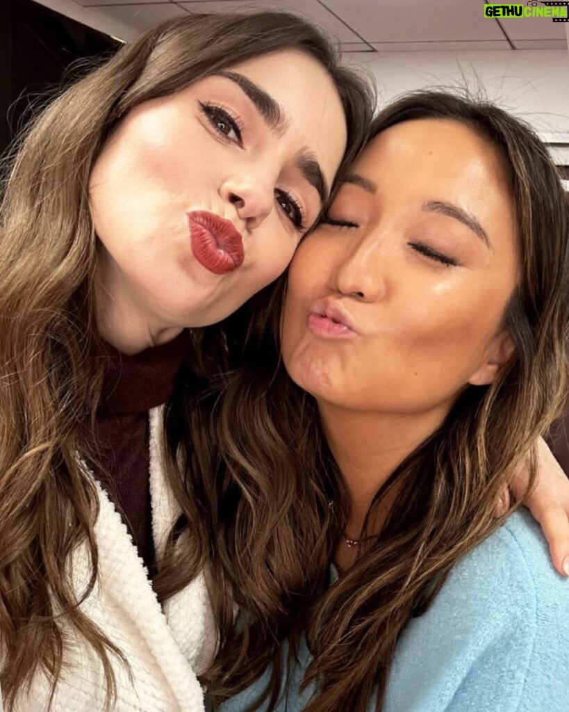 Ashley Park Instagram - celebrated @lilyjcollins birthday on set as much as we possibly could, while she spent her entire day working diligently, as always, to be the best scene partner, sister, and safe place to me. Lily, I can’t put into words how genuinely beautiful it is to watch you grow in unwavering heart and empowering smarts through each birthday, on this set and beyond… you are there for me in ways that I’d never expect you to be. To be candid, these past couple months working in Paris while navigating my health and new norm of energy have been incredibly difficult for me. But having you by my side and uplifting me, as you always have Lily, has given me the strength to persevere in times when I need it most. You do this for so many around you Lils. Proud of you this year, and for so many to come ❤️🥹