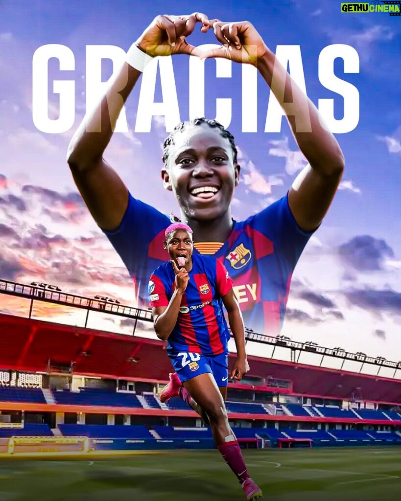 Asisat Oshoala Instagram - To my beloved @fcbfemeni , As I bid farewell to this incredible team and the city that has been my home for the past 5 years, I am filled with mixed emotions. It has been an absolute honor and privilege to wear the @fcbfemeni jersey and represent this prestigious club. Since joining the team in 2019, I have had the opportunity to be a part of some of the most memorable moments in the club’s history. Together, we have lifted several trophies and these achievements are a testament to hard work, dedication and I feel privileged to have been a part of this team. But beyond the trophies and accolades, what I will cherish most are the relationships I have built with some of my teammates, coaches, staff and the amazing fans. You have become my family and I will forever be grateful for the love and support you have shown me. As I embark on a new journey, I want you to know that @fcbfemeni will always hold a special place in my heart. I will carry with me the memories, lessons and friendships that I have gained during my time here. Thank you for everything @fcbfemeni , You have given me more than I could have ever imagined and I will always be a proud representative of this incredible club. With love and gratitude, Asisat Lamina Oshoala Força Barça 🔴🔵 Asisat Oshoala (M.O.N)