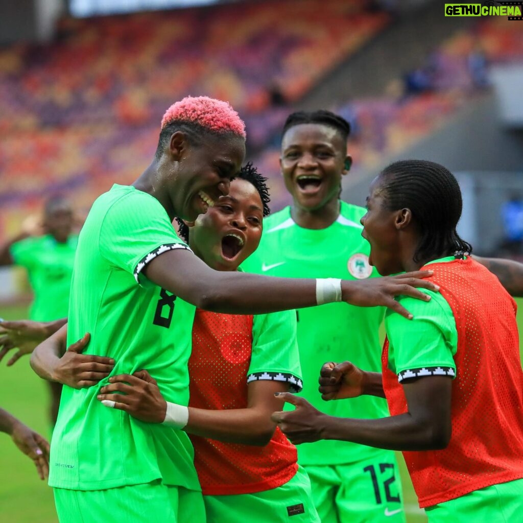 Asisat Oshoala Instagram - Alhamdulilah ….unto the next round 🙏🏾🙏🏾🇳🇬🇳🇬🇳🇬