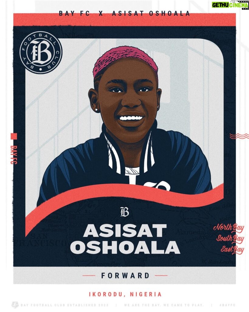 Asisat Oshoala Instagram - The Agba Baller has arrived! ⚽💥 @nigeriasuperfalcons International, @fcbfemeni striker and SIX-TIME African Women’s Footballer of the Year @asisat_oshoala joins #BayFC! Read the announcement at the link in bio and stories. #WeCameToPlay #BLegendary