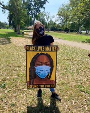 Audrey Whitby Instagram - Heroes (like the ones at @blklivesmatter 
and @thevalleyofchange) wear masks! 🦸‍♀️ 

Thank you @facts2health for spreading real information, and to @joeybragg for nominating me to show my masked self. 

If my poster can wear a mask, SO CAN YOU. I nominate @maddywhitby, @shelbywulfert, and @victoriamoroles! #HeroesWearMasks