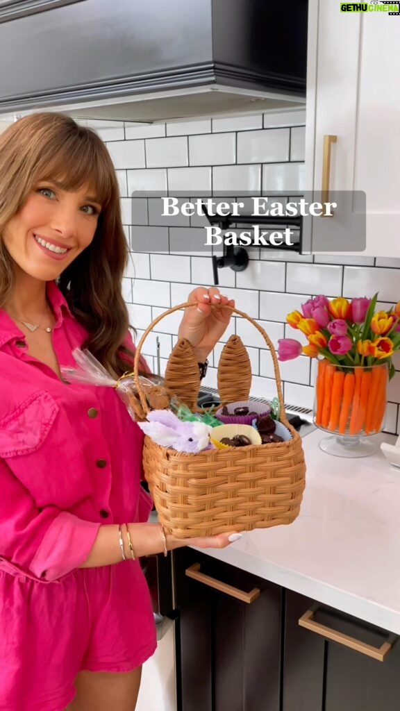 Autumn Calabrese Instagram - Hop into spring with @autumncalabrese’s Better Easter Basket! 🐰🌸 Packed with goodies that are better for you and perfect for the holiday. 😋 Get the FIXATE Animal Crackers recipe in bio and whip up some Mini Peanut Butter Cups and Mini Coconut Chocolate Cups! Recipe below! ⬇️ Serves: 13 (2 cups each) Container Equivalents (per serving): ½💛 ½ 🥄 INGREDIENTS - ¾ cup / 125 g semisweet chocolate chips - 2¾ tsp. extra-virgin coconut oil, melted, divided use - 2 tsp. unsweetened shredded coconut - 2½ tsp.unsalted peanut butter, melted DIRECTIONS 1. Add chocolate chips and ¾ tsp. oil to a heat-proof bowl; place over a pot of gently boiling water. Cook, stirring consistently, for 3 to 5 minutes, or until melted. 2. Add ½ tsp. chocolate mixture to each of 26 (1-inch / 2½-cm each) candy molds; swirl to coat. Freeze for 5 minutes. 3. While molds freeze, add coconut and remaining 2 tsp. oil to a small mixing bowl. 4. Add ¼ tsp. peanut butter to each of 10 molds. 5. Add ¼ tsp. coconut to each of the remaining 16 molds. Top each mold with ¾ tsp. chocolate mixture; swirl to coat. 6. Freeze for 15 minutes, or until solid. Freeze leftovers in an airtight container for up to 1 month. #PortionFix #FIXATE #BetterEasterBasket #FIXATEAnimalCrackers #MiniPeanutButterCups #MiniCoconutChocolateCups”
