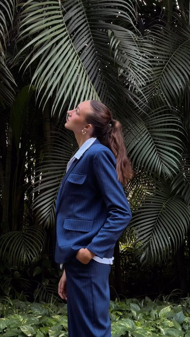 Ava Michelle Instagram - forever a suit girl 🤍 @vassiakostarabrand @vassia_kostara @modelistemagazine @casavelas #ModeAroundTheGlobe #vassiakostaralimitedcollections #casavelas