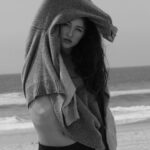 Ava Michelle Instagram - sweaters on the beach >