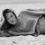 Ava Michelle Instagram - sweaters on the beach >