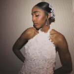Ayo Edebiri Instagram - thank you @skii.usa and @danadelaney for getting my skin Met Gala ready #skiipartner 👼🏾