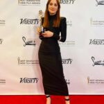 Bárbara Lombardo Instagram - Thank you Next Generation Indie Film Awards for the Best Actress Award for the film “Manuela” 🩷 🇺🇸 🇦🇷 I am beyond happy & grateful for the honor. And thank to the amazing crew, you guys were amazing 🌷 Gracias por este reconocimiento a mi trabajo @indiefilmawards