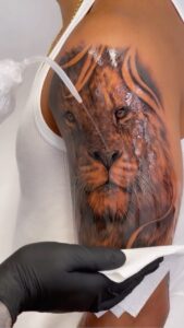Bailey May Instagram - Very personal piece 🦁 thank you @dannybrookstattoo for making one of my dreams reality !