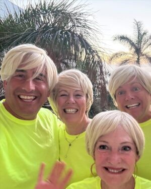 Barbara Corcoran Instagram - My best friends surprised me for my birthday dinner all dressed like me! I’d say 75 is looking good… on all of us! 🤣❤️