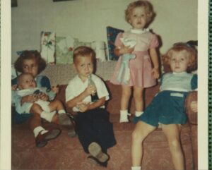 Barbara Corcoran Instagram - Here we are, all 10 kids! Can you spot me?

I grew up in a bustling household with all my siblings running around, each with our own unique energy and personality. Being one of 10 kids taught me some of the most valuable lessons responsible for my success.

My mom determined each child’s gift on the way home from the hospital, and she was pretty spot on! My mother said I had a wonderful imagination, so my job was to entertain everybody. I came up with all sorts of games to keep my siblings and the other kids in our neighborhood busy and having fun. That gave me the confidence to use my creativity, and I built a huge business driven by it!

Growing up with 10 siblings also taught me resilience and adaptability. It’s an enormously competitive environment when you’re in a clan of kids. And when you’re constantly competing for attention and space, you learn pretty quickly how to roll with the punches and find your groove in the madness. The dinner table was always crowded, but I learned how to speak up and be heard.

The friendly competition fueled us to be the best we could be, and we’re all better off because of it. I wouldn’t trade those chaotic moments for anything in the world.
 #NationalSiblingsDay