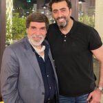Bassem Yakhour Instagram - مع استاذنا الكبير وأيقونة الكوميديا ياسر العظمة ❤️🌷 شكرا للصديق الغالي صلاح منصور على الجلسة الرائعة. @salahmansour1034