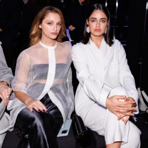 Beatrice Vendramin Instagram - It has been an absolute honor to attend @giorgioarmani ’s runway show. I’ve always admired how his creations stir my emotions. Proud to call you family. 💙 A special thanks to the @armanibeauty team as well, for their unwavering support and the joyous moments we always share together!! @isabellaservello @stellagiannetti @lorena.marinoni @maddalena_thomas