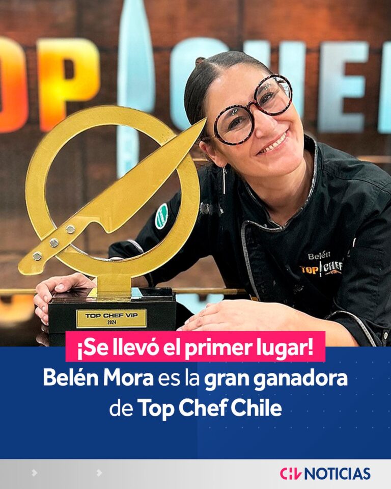 Belén Mora Instagram - ¡Una gigante! 👏🤩 Tras 40 capítulos y un gran desempeño en las cocinas de #TopChefCHV, Belén Mora se consagró como la gran ganadora de Top Chef VIP. ¡FELICITACIONES! 🎉 #CHVNoticias #CHVShow #FinalTopChef
