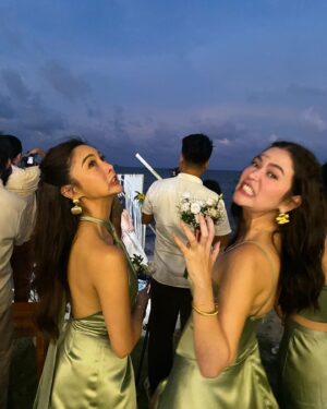 Bela Padilla Instagram - Please get married every year, @iamangelicap and @gregg_homan 😂❤️ it was so lovely to witness your wedding ceremony the second time around 😍 it was just as heartfelt, meaningful and perfectly intimate…thank you for bringing the best people together for the perfect party! And for having me and @nocir witness your love ❤️ 

Loved hanging out with friends, Angelica’s family that also treats her friends like family and our colleagues who I haven’t really seen too much since the pandemic 🥹 and of course, the best kapasyalan to have… @chinitaprincess I always love seeing you happy and thriving! Will always celebrate life with you ❤️ 

PS: shout out to @valeriecorpuz_ for fixing my hair you rockstar you! And to @neric.beltran for making our beautiful dresses! ❤️

#TrippyHomance #TheWomanisnowaHoman