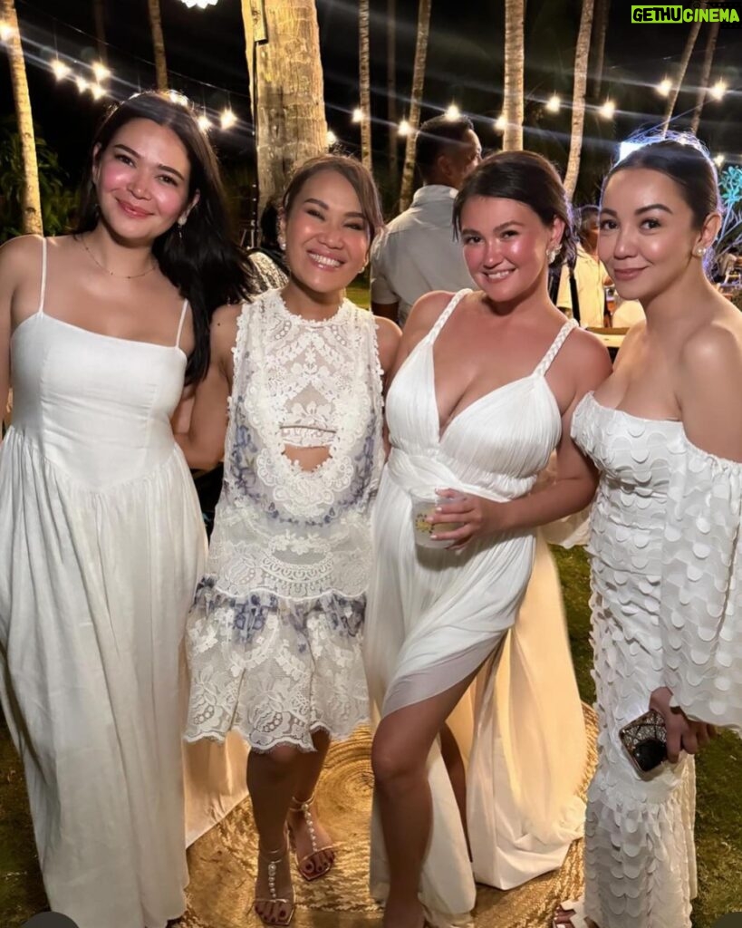 Bela Padilla Instagram - Please get married every year, @iamangelicap and @gregg_homan 😂❤️ it was so lovely to witness your wedding ceremony the second time around 😍 it was just as heartfelt, meaningful and perfectly intimate…thank you for bringing the best people together for the perfect party! And for having me and @nocir witness your love ❤️ Loved hanging out with friends, Angelica’s family that also treats her friends like family and our colleagues who I haven’t really seen too much since the pandemic 🥹 and of course, the best kapasyalan to have… @chinitaprincess I always love seeing you happy and thriving! Will always celebrate life with you ❤️ PS: shout out to @valeriecorpuz_ for fixing my hair you rockstar you! And to @neric.beltran for making our beautiful dresses! ❤️ #TrippyHomance #TheWomanisnowaHoman